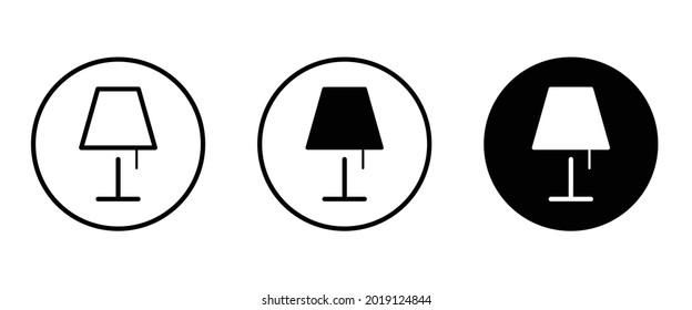 Night lamp icons button, electric lamp vector, sign, symbol, logo, illustration, editable stroke, flat design style isolated on white