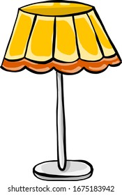 Lámpara nocturna, ilustración, vector sobre fondo blanco.