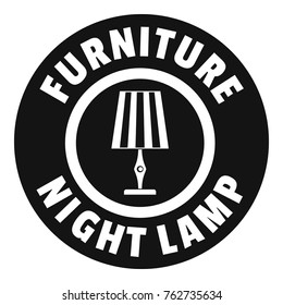 Night lamp logo. Simple illustration of night lamp vector logo for web