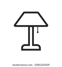 Night lamp outline icon. Linear style sign for mobile concept and web design. Simple line vector icon night lamp. Symbol illustration, logo. Perfect pixel vector graphic