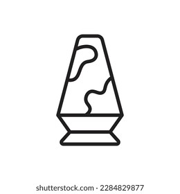 Night Lamp Outline Icon Vector Illustration