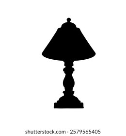 Night lamp silhouette vector icon sign symbol illustration design.