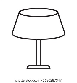 Night lamp stock icon outline vector