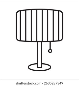 Night lamp stock icon outline vector