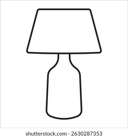 Night lamp stock icon outline vector