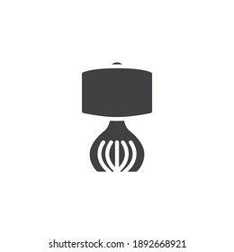 Night lamp vector icon. filled flat sign for mobile concept and web design. Table lamp glyph icon. Symbol, logo illustration. Vector graphics