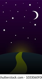 Night landscape background for mobile phone