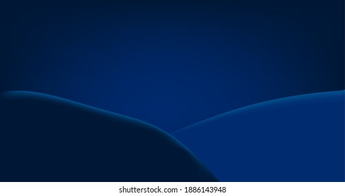 Night landscape nature vector illustration