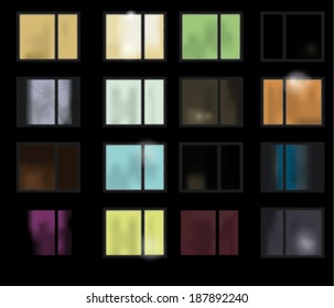 Night life / Colorful lights in the evening 