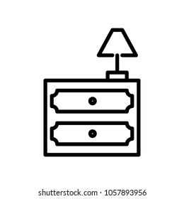 night light dresser icon vector