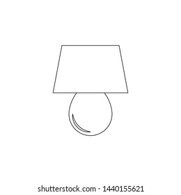 Night light flat icon. Element of furniture for mobile concept and web apps icon. Outline, thin line icon for website design and development, app development