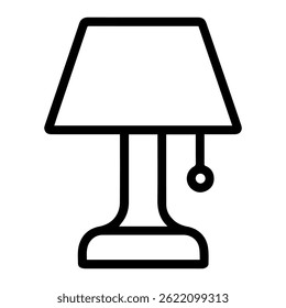Ícone de luz da noite no vetor de fundo branco
