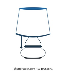 Night light lamp in blue lines