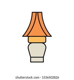 Night light lamp Home decoration elements vector icon design