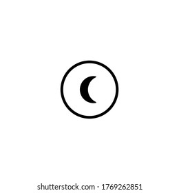Night Light Mode Icon Vector in Trendy Style. Moon Symbol Illustration