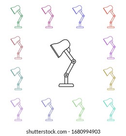 Night light multi color style icon. Simple thin line, outline vector of furniture icons for ui and ux, website or mobile application