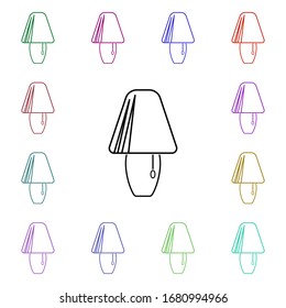 Icono de estilo multicolor de luz nocturna. Línea delgada simple, contorno vectorial de iconos de muebles para ui y ux, sitio web o aplicación móvil
