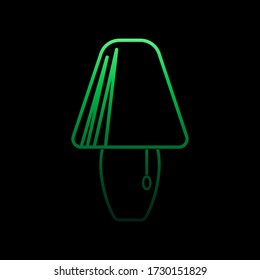 icono de nolan con luz nocturna. Línea delgada simple, contorno vector de iconos de Muebles para ui y ux, sitio web o aplicación móvil