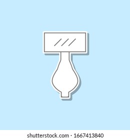 Night light sticker icon. Simple thin line, outline vector of web icons for ui and ux, website or mobile application