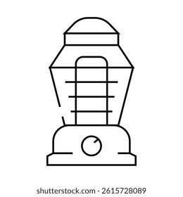 night light tool line icon vector. night light tool sign. isolated contour symbol black illustration