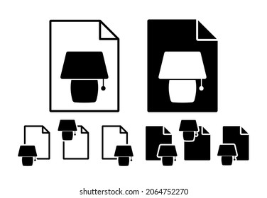 Night light vector icon in file set illustration for ui and ux, website or mobile application