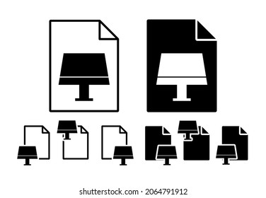 Night light vector icon in file set illustration for ui and ux, website or mobile application