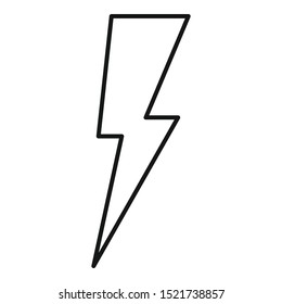 Night lightning bolt icon. Outline night lightning bolt vector icon for web design isolated on white background