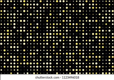 Night lights on dark background. The yellow flash. Vector illustration