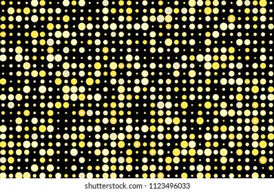 Night lights on dark background. The yellow flash. Vector illustration