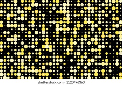Night lights on dark background. The yellow flash. Vector illustration