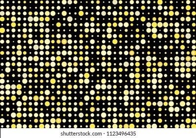 Night lights on dark background. The yellow flash. Vector illustration