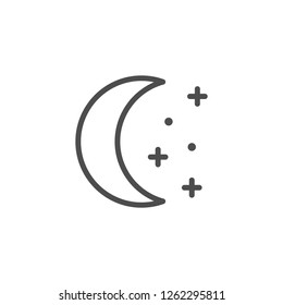 Night line icon