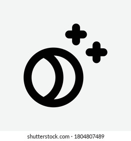 Night Line Icon - Vector Illustration
