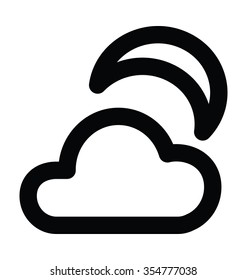 
Night Line Vector Icon
