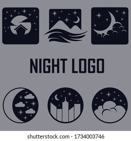 Night Logo Vector Icon Design