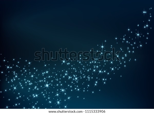 Night Magic Starlight On Blue Galaxy Stock Vector Royalty Free 1115333906
