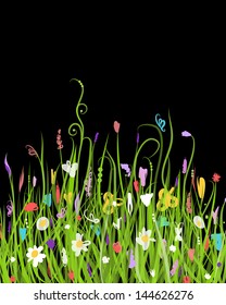 Night meadow for your design