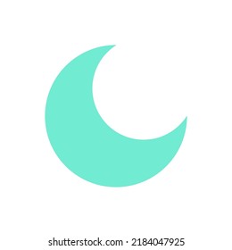Night mode flat color ui icon. Nighttime theme. Moon option. Screen darkness adjust. Manual control. Simple filled element for mobile app. Colorful solid pictogram. Vector isolated RGB illustration