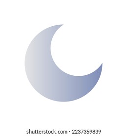 Night mode flat gradient color ui icon. Nighttime theme. Moon option. Screen darkness adjust. Simple filled pictogram. GUI, UX design for mobile application. Vector isolated RGB illustration