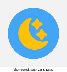 Night mode icon in flat style about camera, use for website mobile app presentation