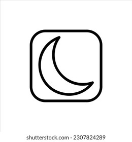 night mode icon with isolated vektor and transparent background