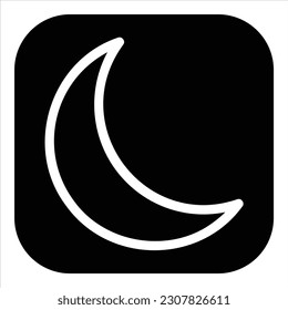 night mode icon with isolated vektor and transparent background