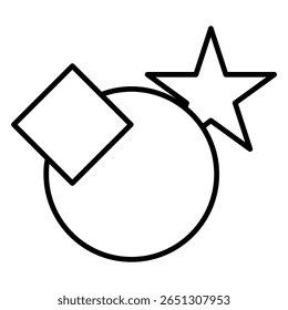 Night mode icon. Shapes Line Icon
