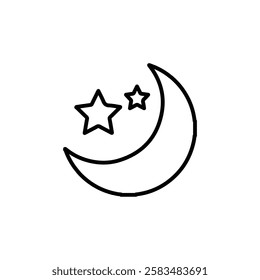 night mode icon simple filled symbol vector