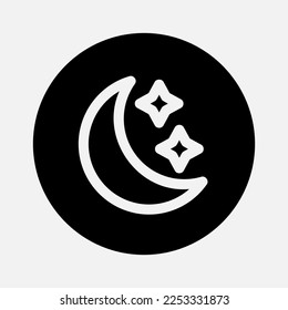 Night mode icon in solid style about camera, use for website mobile app presentation