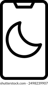 night mode line icon illustration vector