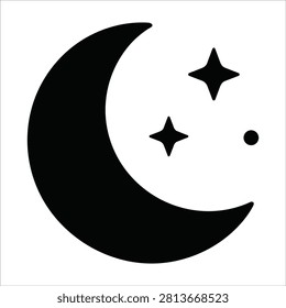Night Mode Moon Camera Symbol Icon