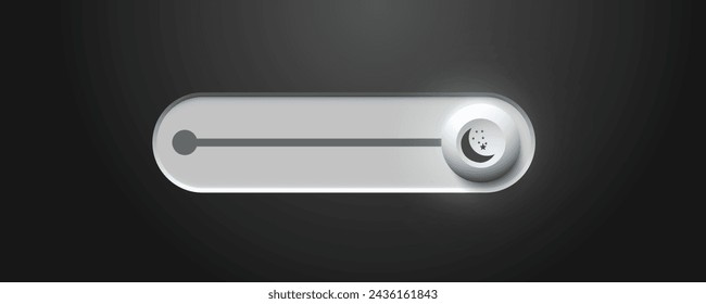 Night mode on creative concept background. Night power button on icon vector illustration. 