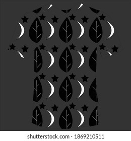 night mode pattern on T shirt 