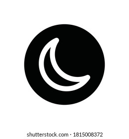Icono de modo nocturno (interfaz de usuario social y de mensajería) Vector de glifo
